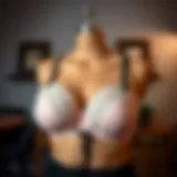 Elegant plus size harness bra displayed on a stylish backdrop