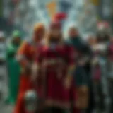 Diverse Plus Size LARP Costumes A vibrant assortment of plus size LARP costumes displayed creatively.