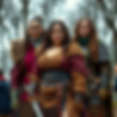 Unique Plus Size LARP Ensemble A beautifully crafted ensemble showcasing unique design elements for plus-sized LARP characters.