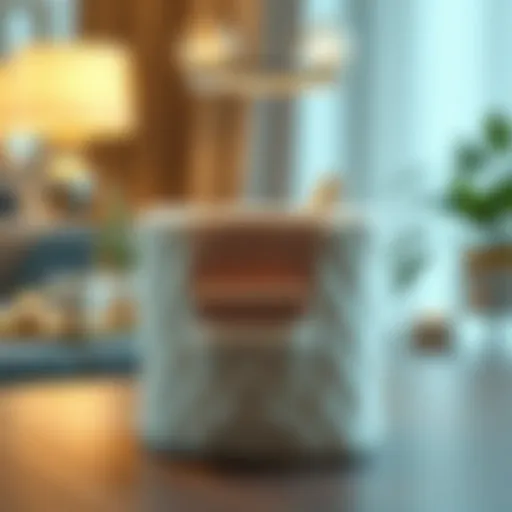 Elegant plush organizer displaying intricate design