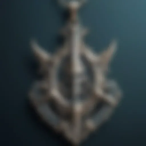 Close-up of a Poseidon trident pendant showcasing intricate design