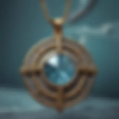 Materials Used in Poseidon Trident Pendant Poseidon trident pendant displayed with various materials
