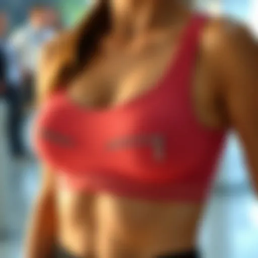Innovative Design with Zipper Pocket Elegant design of a sports bra showcasing zipper pocket functionality