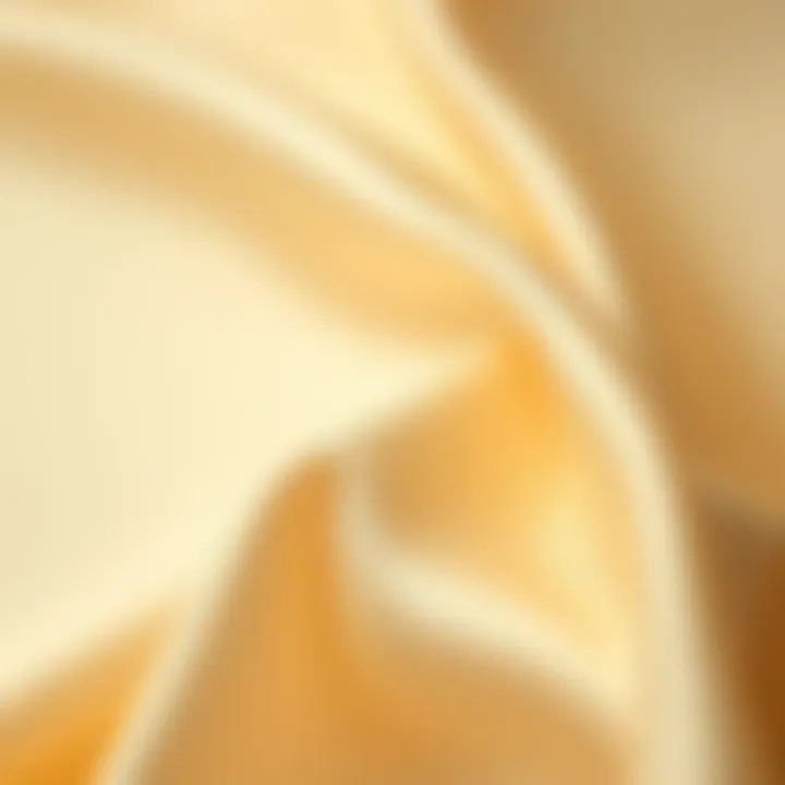 Close-up of satin twill fabric highlighting its sheen and weave