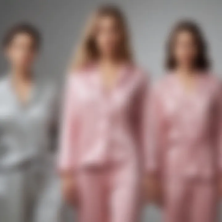 A fashionable arrangement highlighting the evolution of sleepwear styles over the years