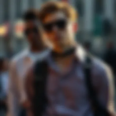 Fashion-forward individuals wearing tailored shirts enhanced by tighteners