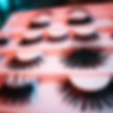 Variety of short false lashes showcasing different styles