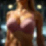 An elegant silicone adhesive bra displaying its seamless design