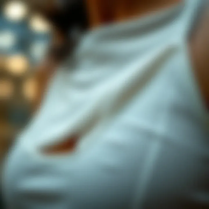 Close-up of high-tech fabrics used in modern slimming undergarments