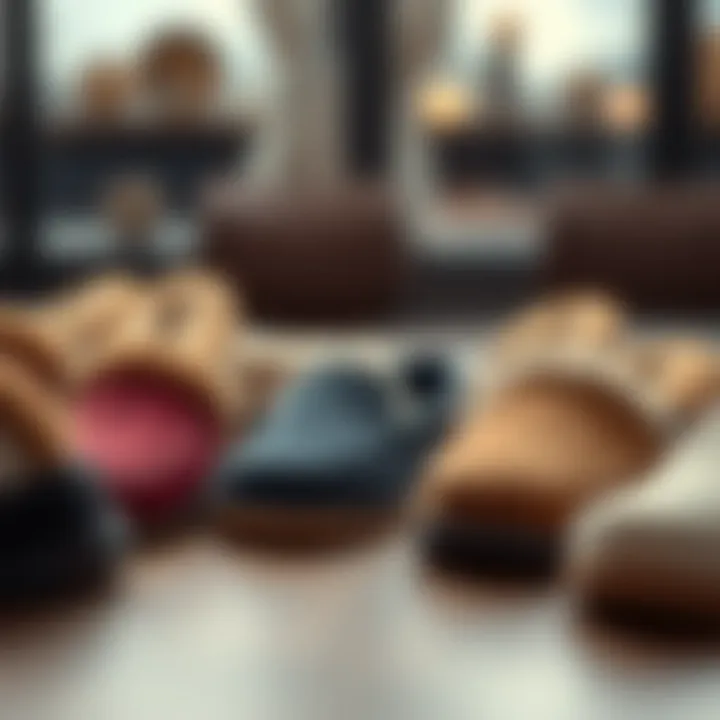 Variety of slippers for flat feet