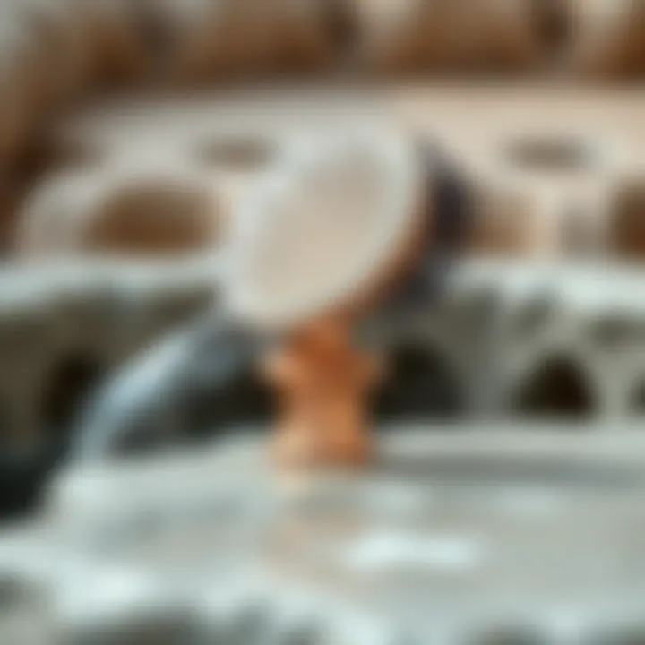 Elegant Design of the Soft Shower Brush Elegant soft shower brush placed on a natural stone surface