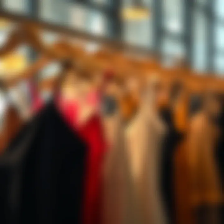 Different styles of spaghetti strap camis on display