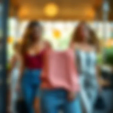 Fashionable outfits featuring spaghetti strap camis for various occasions