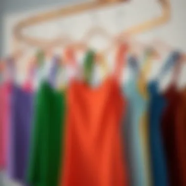 A Palette of Spaghetti Strap Racerback Tanks Elegant display of a spaghetti strap racerback tank in various colors