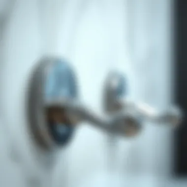 Close-up of polished stainless steel bathroom hook emphasizing durability
