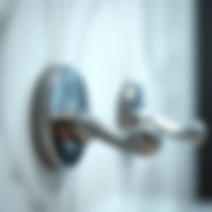 Close-up of polished stainless steel bathroom hook emphasizing durability