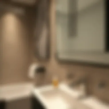 Stylish installation of stainless steel hooks in a contemporary bathroom