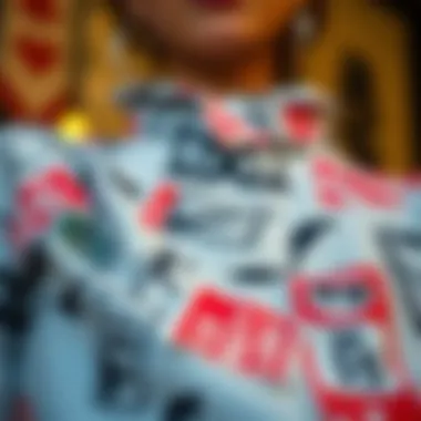 Creative stamped designs on fabric