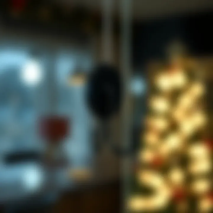 Close-up of a suction hook on a glass surface