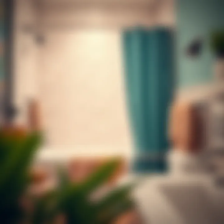 Cohesive Aesthetics: Bathroom Decor Integration Bathroom decor featuring teal and brown elements for cohesive design