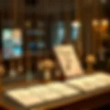 Elegant thank you bridesmaid necklace display