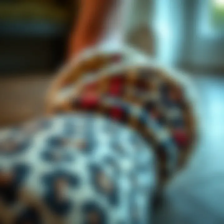 Intricate Design of Leopard Slippers Close-up of the intricate design on leopard slippers