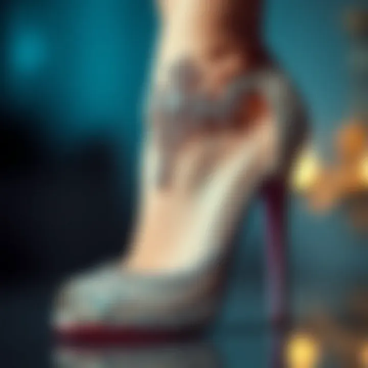 Close-up of intricate rhinestone detailing