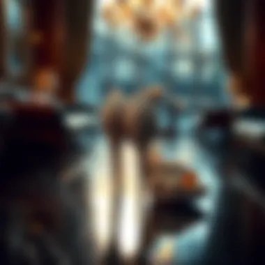 Rhinestone Stilettos in a Luxurious Setting Rhinestone stilettos on a luxurious setting