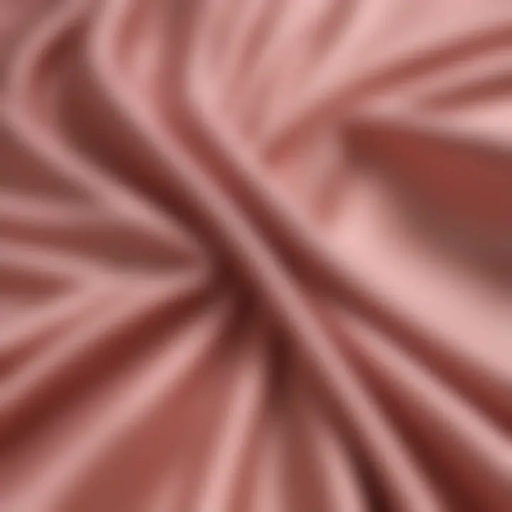 Close-up of luxurious satin fabric showcasing its sheen