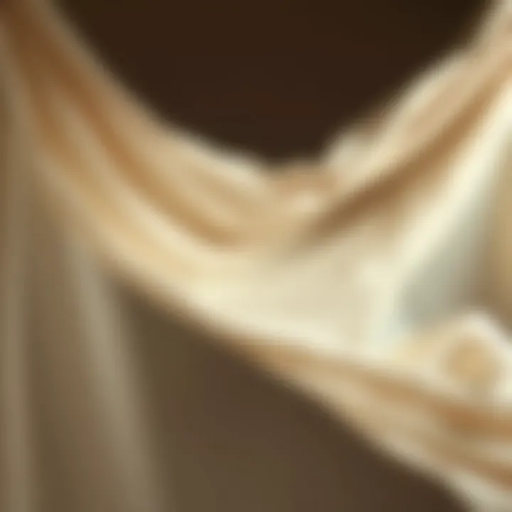 Draping Linen: The Lightweight Elegance Elegant draping of linen fabric showcasing its lightweight nature