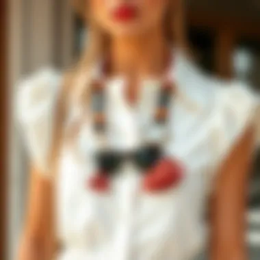 Fashionable accessories paired with a white preppy dress