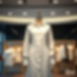 Elegant white preppy dress displayed on a mannequin