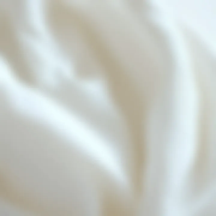 Close-up of fabric texture of a white preppy dress