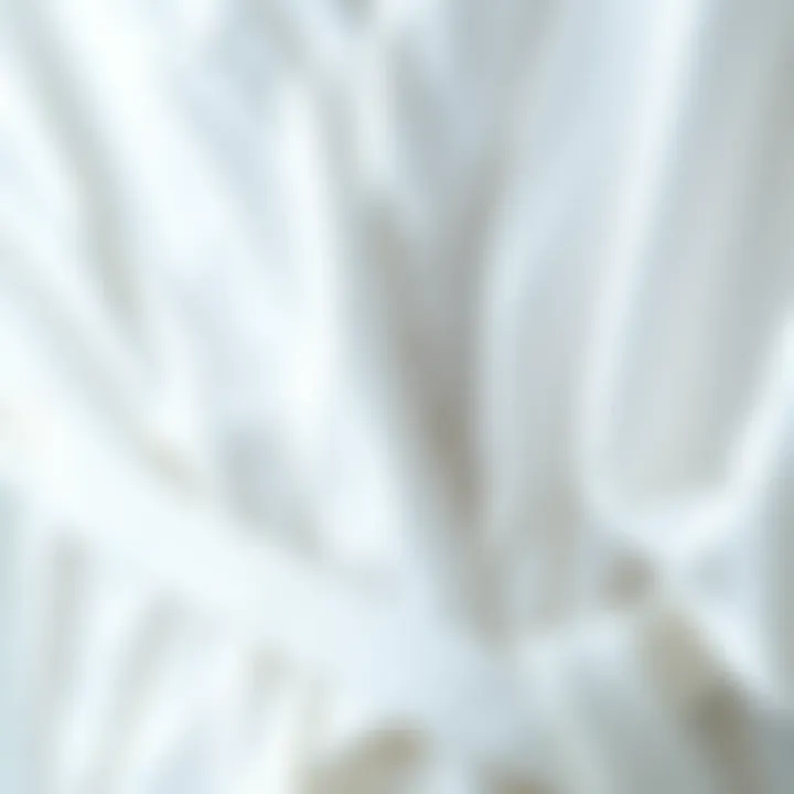 Close-up of soft fabric texture of a white bathrobe