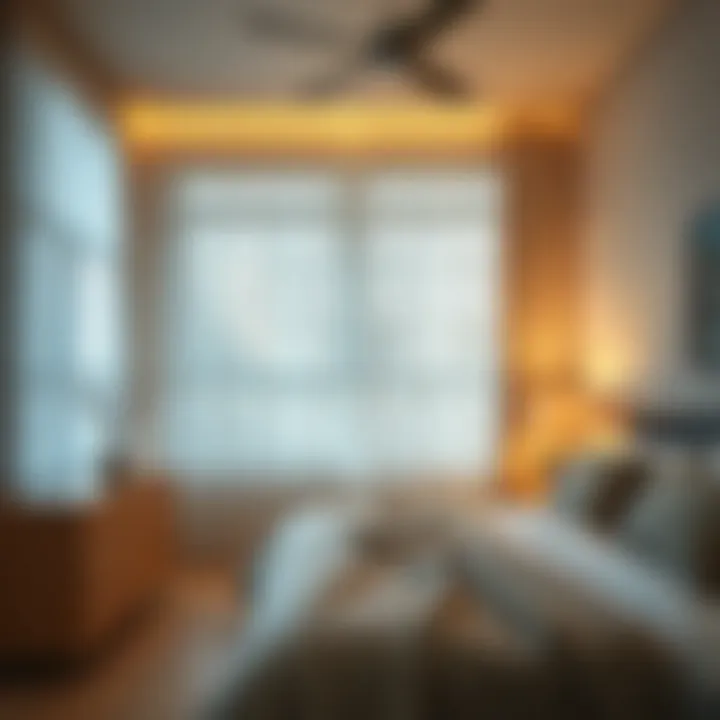 Trendy sheer curtain lighting designs in a contemporary bedroom