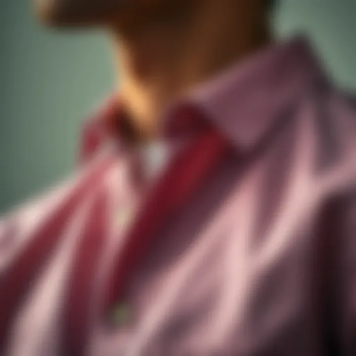 Attention to Detail in Casual Shirt Design Close-up of shirt collar and buttons