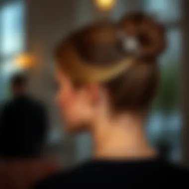 Elegant clip-on chignon showcasing versatility in hairstyles