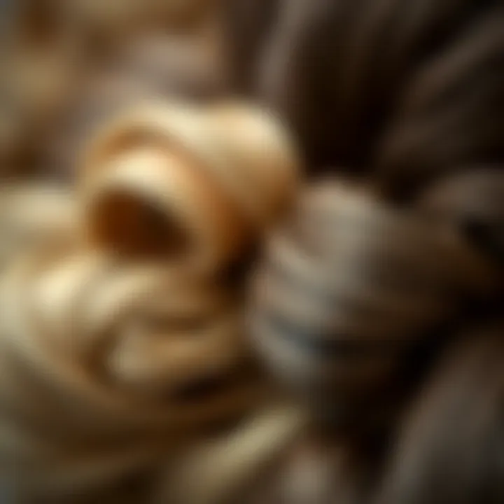 Texture comparison of various clip-on chignon materials