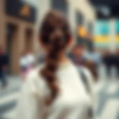 Fashionable outfit paired with a 20 inch ponytail