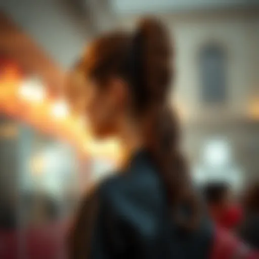 A stunning 20 inch ponytail styled elegantly