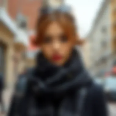 Versatile styling options for the black scarf