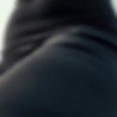 Close-up of fabric texture highlighting the material composition of tummy control leggings