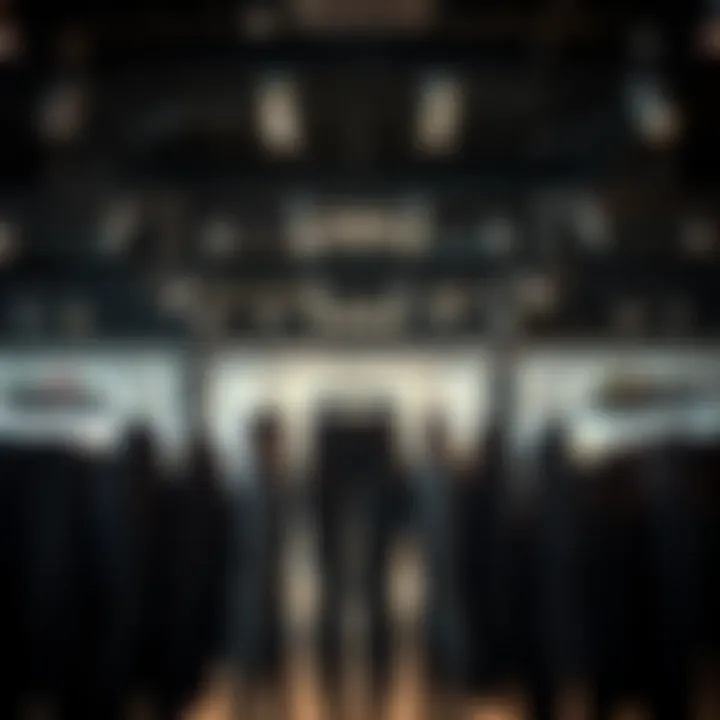 Various styles of black tummy control leggings displayed in an elegant arrangement