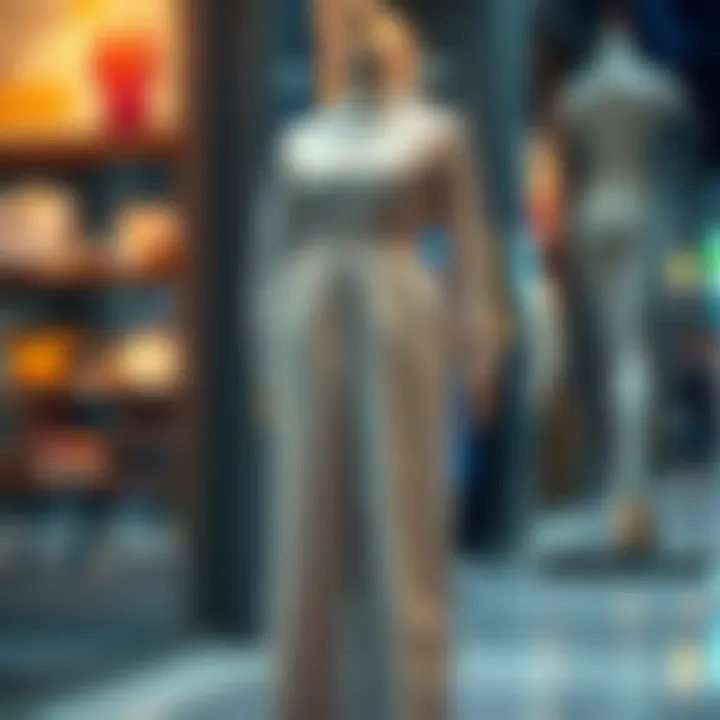 Stylish Display of Elastic Waist Uniform Pants Stylish elastic waist uniform pants displayed on a mannequin