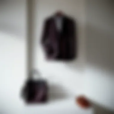 A stylish plaid blazer set showcased against a minimalist backdrop