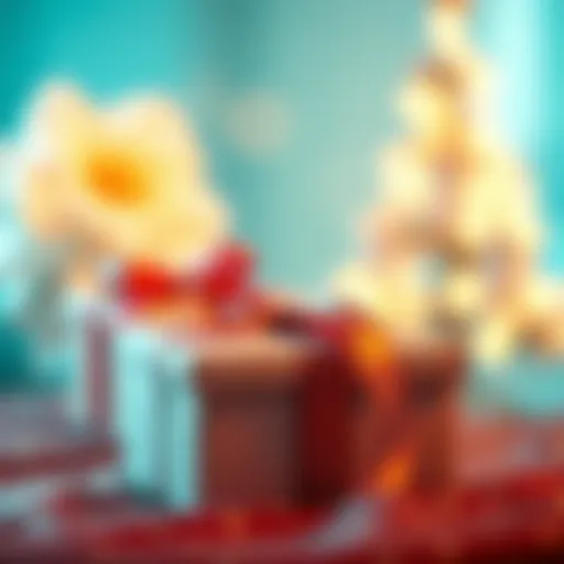 Elegant gift box with a ribbon