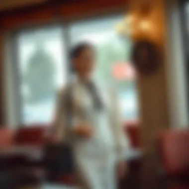 An elegant long sleeve vintage dress styled with accessories for a modern touch.