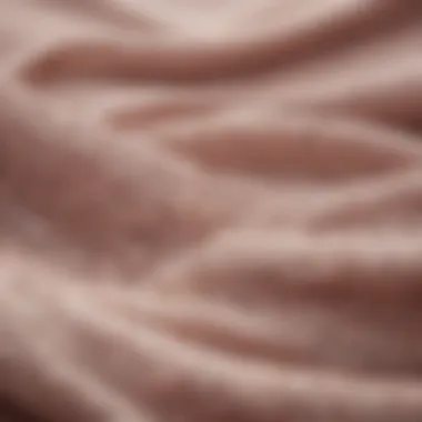 Close-up of breathable fabric textures suitable for warm weather