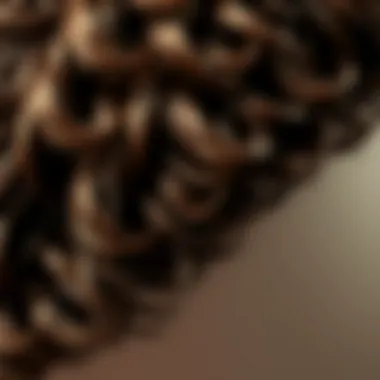 Close-up of a textured wig demonstrating the materials and craftsmanship of the 70s.