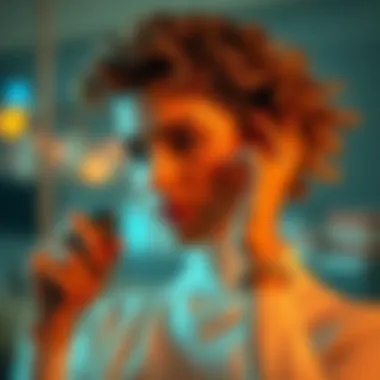 Effortless Curls with Automatic Technology A stylish individual using a rechargeable automatic hair curler to achieve effortless curls.